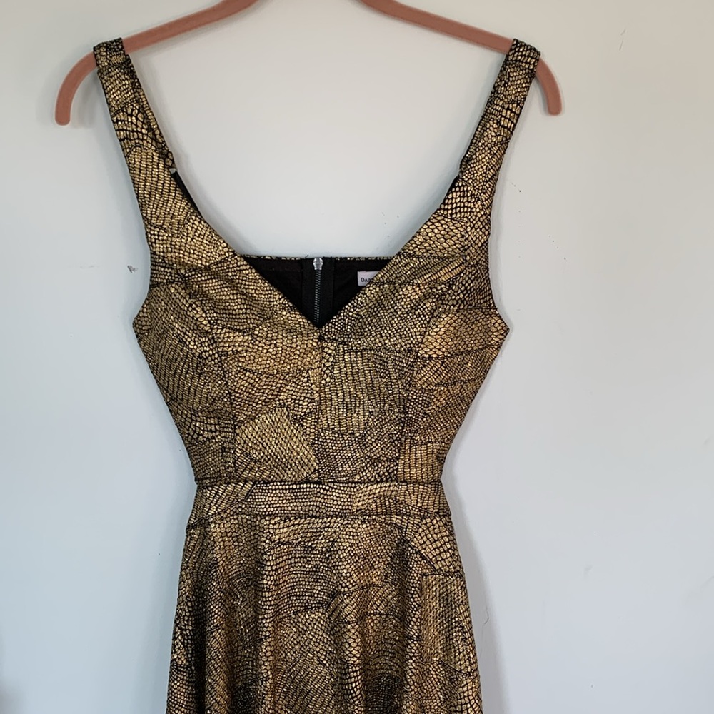 Dainty Hooligan gold snake skin party dress size small - Picture 3 of 13